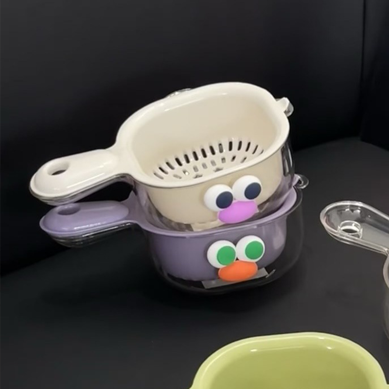 多巴胺沥水篮双层加厚多功能洗水果神器厨房家用手柄壁挂果篮果盘,淘宝优惠券,粉丝福利购,淘宝优惠卷