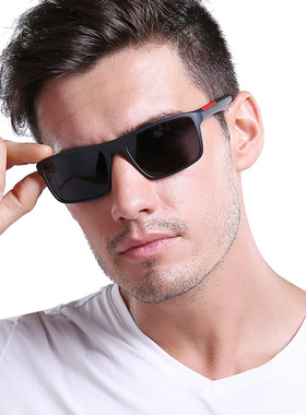 2024新款墨镜男网红潮牌蹦迪偏光眼镜男士开车专用方形太阳镜大脸