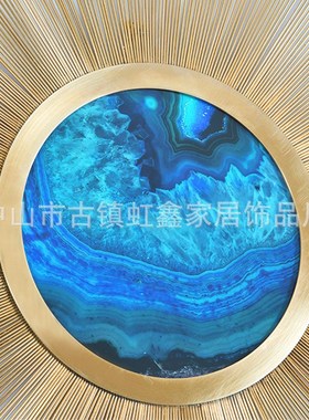 中式现代简欧墙壁挂件工艺品壁饰摆件金属壁挂工艺品