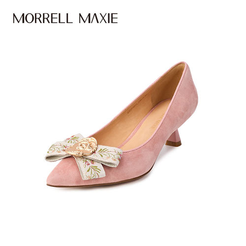 Morrell Maxie粉色尖头高跟鞋女2025新款细跟单鞋｜MW251014PK - 图0