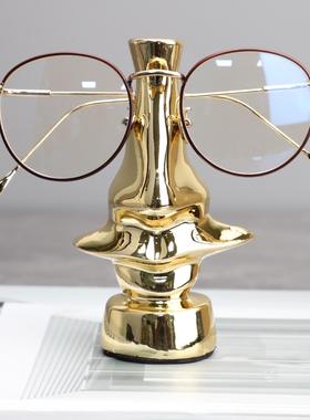 现代简约眼镜架道具摆件客厅样板房书房办公室眼镜店家居软装饰品