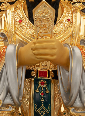 铜中式佛堂台湾铜鎏金龙装饰摆件