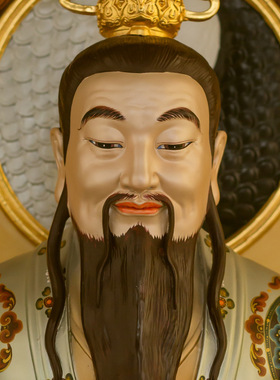 铜中式佛堂太上老君铜像装饰摆件