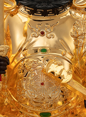 铜中式佛堂钟馗神像天师装饰摆件