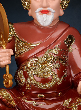 树脂中式佛堂树脂山神爷装饰摆件