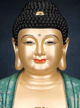 合成玉石中式佛堂装饰摆件