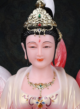 合成玉石粉中式佛堂装饰摆件