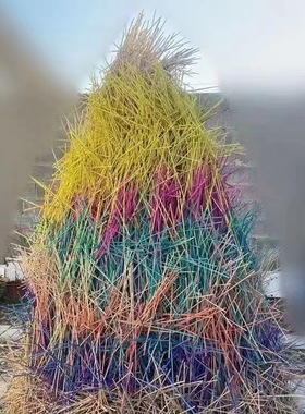 中式佛堂香山香大捆七彩装饰摆件