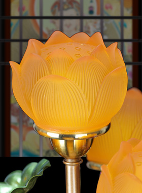 玻璃中式佛堂新款佛前供装饰摆件