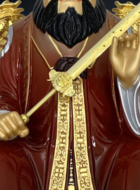 铜中式佛堂张天师神像摆装饰摆件