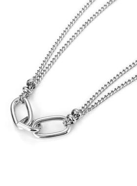 DH7环扣石钛钢项链男毛衣链