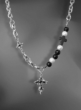 DH7十字架项链钛钢男/女