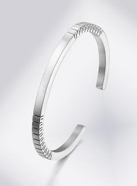 DH7弹簧纹路钛钢手镯女小众手环