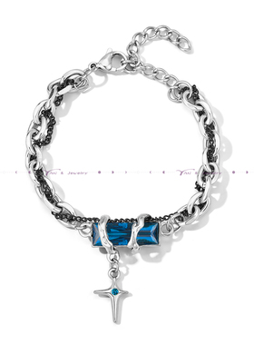 DH7四芒星锆石男士手链女款配饰