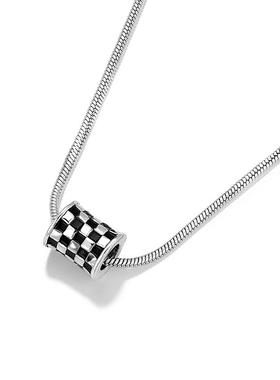DH7棋盘项链男/女钛钢