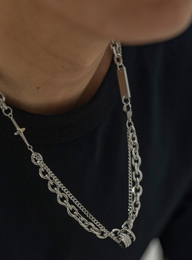 DH7星芒小蛮腰项链男款双层锁骨链高级感轻奢小众女配饰七夕礼物