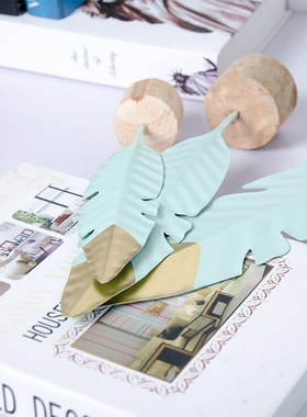 极速创意ins小清新大羽u毛装饰品北欧式客厅酒柜铁艺摆件现代拍照