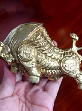 极速纯铜牛气冲天铜器摆件 办公室家居装饰品O 客厅茶几书房摆设