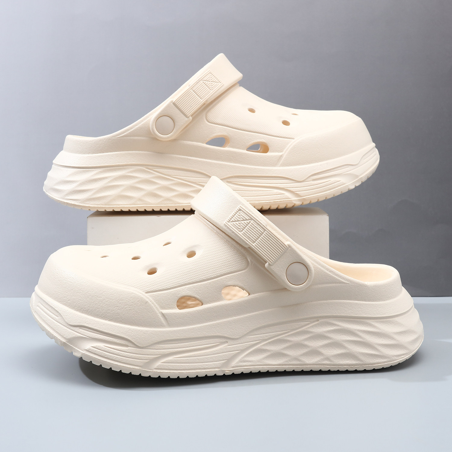 洞洞鞋运动凉鞋男鞋拖鞋厚底增高轻便海边沙滩泡泡鞋2025新款网红,淘宝优惠券,粉丝福利购,淘宝优惠卷