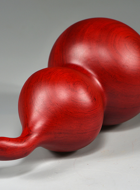 红色木质雕刻葫芦摆件木葫芦家居客厅装饰店铺工艺品新居乔迁送礼