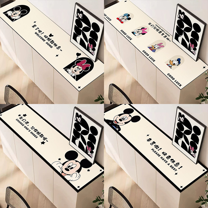 卡通米奇入户玄关鞋柜台面垫子皮革餐边柜保护垫防水防油书桌布垫,淘宝优惠券,粉丝福利购,淘宝优惠卷