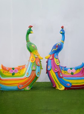 摆件模型坐椅凳子装饰卡通动物公园商场步行街休闲座椅玻璃钢雕塑