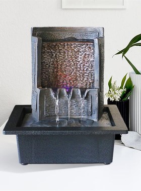 简约客厅摆件装饰流水喷泉摆设风水晶球桌面电视柜风水轮乔迁家居