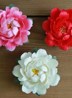 牡丹陶瓷禅意摆件手工香插工艺品花香薰炉家用家居装饰捏室内线香