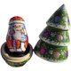 Santa Claus Russian 5-layer matryoshka doll living room decoration ornaments for birthday and New Year girlfriend creative gifts