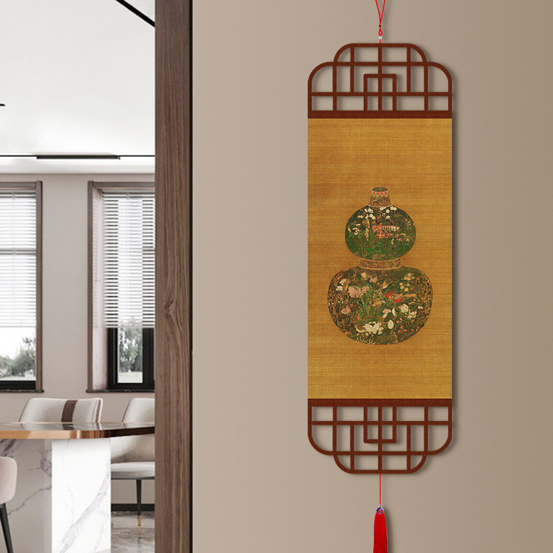 新中式葫芦入户玄关挂画福禄挂件客厅沙发背景墙装饰画百福图壁画,淘宝优惠券,粉丝福利购,淘宝优惠卷