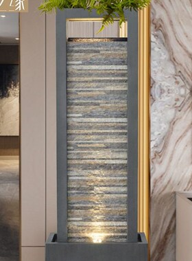 水之缘流水墙装饰室内陶瓷水幕墙办公室客厅玄关景观X落地大型摆