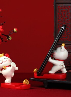 招财猫摆件入户进门钥匙收纳玄关门口客厅家居装饰品乔迁新居礼物