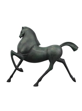 欧式轻奢行走马金k属摆件书房客厅卧室玄关办公室样板房家居装饰