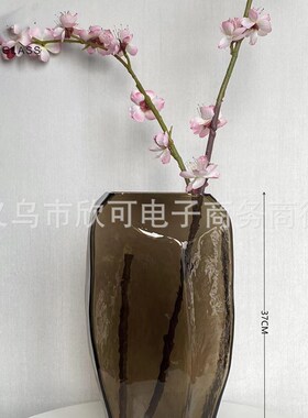 北欧风马醉木吊钟玻璃花瓶创意插花器落地大摆件客厅样板房装饰品