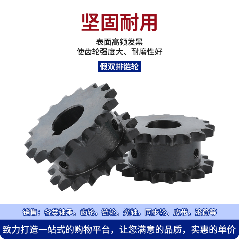 40系列链轮双排链轮 VLR01-12齿-VLR01-21齿定作齿轮链条SP40SD - 图0