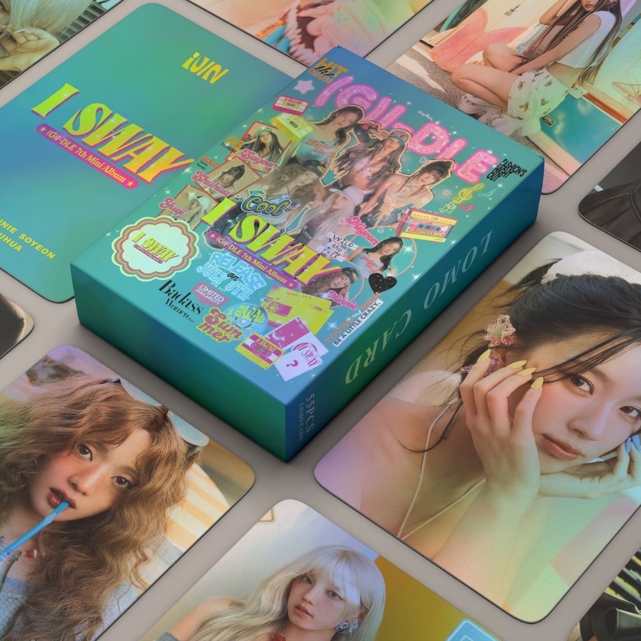 外贸现货55张GIDLE专辑小卡I SWAY明信片宋雨琦明星收藏周边 - 图1