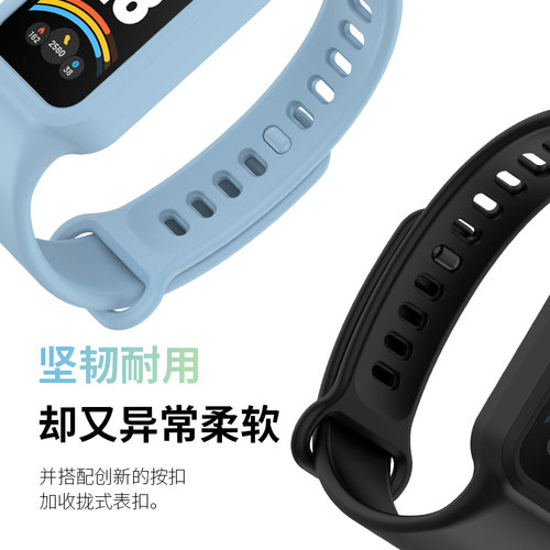 适用于小米红米手环3表带硅胶小米手环9 Active智能运动手环腕带Redmi高级简约男女配件时尚夏天潮流手表链 - 图1
