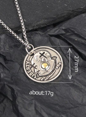 复古创意个性小丑项链男