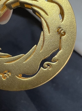 三星堆太阳神鸟项链吊坠古法三足金乌饰品男款国风文创挂件纪念品