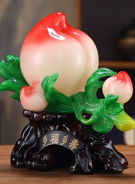 寿桃摆件多福多寿领导长辈r爷爷奶奶生日礼物60 80大寿贺送礼品LX