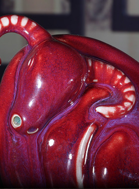 钧瓷摆件杨志大师钧窑美林牛陶瓷家居客厅博古架装饰品高端送礼品