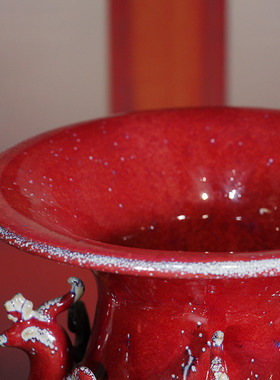 钧瓷名家杨廷玺凤鸣九州家居摆件艺术品客厅玄关博古架高档收藏