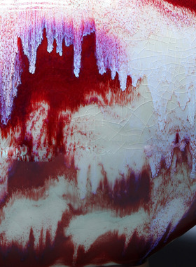 河南禹州神垕钧陶瓷窑变红釉横来福石玄关博古架客厅书房摆件送礼