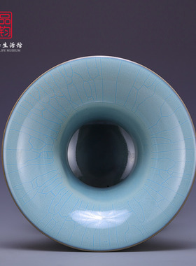 河南禹州神垕钧瓷高档摆件钧官窑出戟尊高端精品钧窑家居复古摆件