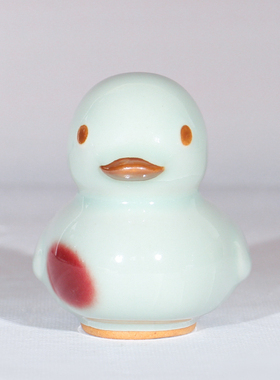 禹州神垕钧瓷精美礼品礼盒装可爱鸭鸭卡通单只摆件送礼可收藏书桌