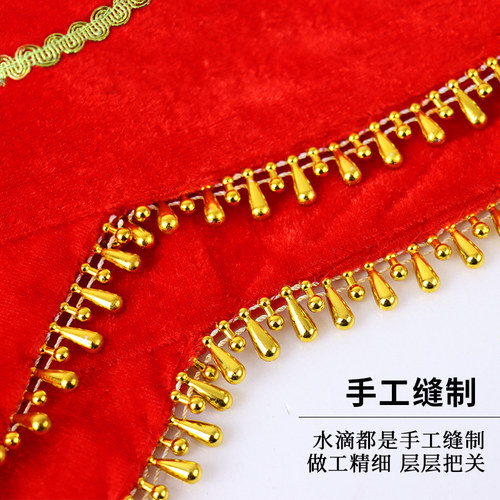 北京舞蹈学院考级专用九级东北秧歌手绢花道具二人转手绢八角巾帕 - 图1