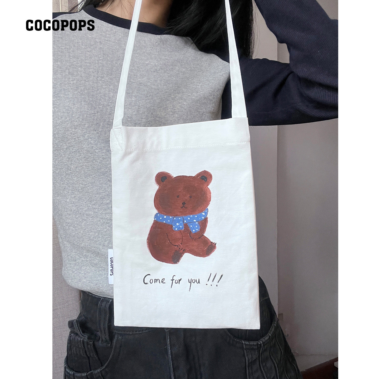 COCOPOPS韩国小众腋下迷你帆布包手工“水果涂鸦系列”手机布袋包,淘宝优惠券,粉丝福利购,淘宝优惠卷