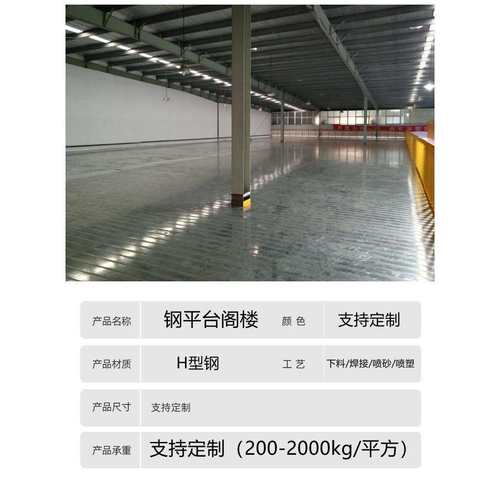 苏州工厂可拆卸组合钢平台组装重型阁楼仓库钢结构阁楼平台 - 图0