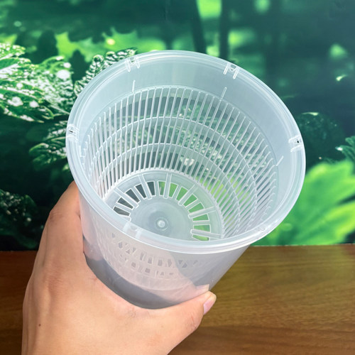 塑料花盆半透气外盆蝴蝶兰花套盆控根家用高透明水培镂空石斛花盆 - 图1