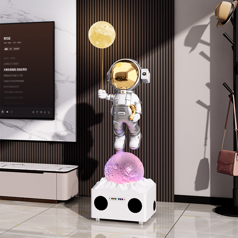 太空人宇航员客厅大型落地K歌音响箱摆件电视柜沙发旁边乔迁礼物,淘宝优惠券,粉丝福利购,淘宝优惠卷
